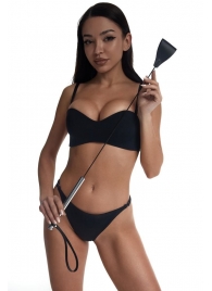 Стек с широким черным кожаным наконечником и металлической ручкой - 67 см. - Crazy Handmade - купить с доставкой в Домодедово