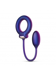Фиолетовое эрекционное виброкольцо с анальным шариком Eclipse - ONE DC B.V. - в Домодедово купить с доставкой
