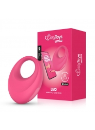 Розовое интерактивное эрекционное виброкольцо Leo - Easy toys - в Домодедово купить с доставкой