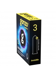 Супертонкие презервативы Ganzo Invisible - 3 шт. - Ganzo - купить с доставкой в Домодедово