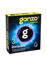 Супертонкие презервативы Ganzo Invisible - 3 шт. - Ganzo - купить с доставкой в Домодедово