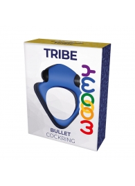 Синее эрекционное кольцо Wooomy Tribeс с вибрацией - Adrien Lastic - в Домодедово купить с доставкой