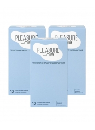 Набор из 3 упаковок ультратонких презервативов Pleasure Lab (по 12 шт.) - Pleasure Lab - купить с доставкой в Домодедово