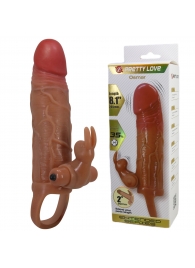 Карамельная вибронасадка с клиторальным стимулятором Osmar - 20,5 см. - Baile - в Домодедово купить с доставкой