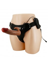 Мужской полый страпон с вибрацией Marion - Baile - купить с доставкой в Домодедово