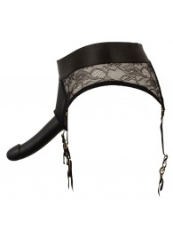 Черный женский страпон Strap-on Set: трусики и насадка - Orion - купить с доставкой в Домодедово