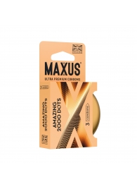 Точечные презервативы MAXUS 2000 Amazing Dots с железным кейсом - 3 шт. - Maxus - купить с доставкой в Домодедово