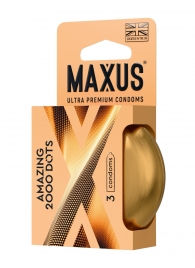 Точечные презервативы MAXUS 2000 Amazing Dots с железным кейсом - 3 шт. - Maxus - купить с доставкой в Домодедово