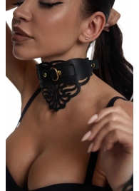 Фигурный чокер с узорами и золотистой фурнитурой - Crazy Handmade - купить с доставкой в Домодедово