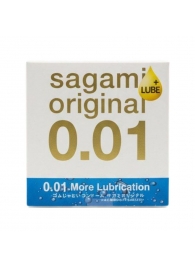 Увлажнённый презерватив Sagami Original 0.01 Extra Lub - 1 шт. - Sagami - купить с доставкой в Домодедово