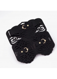 Фигурный набор для БДСМ-игр с узорами и золотистой фурнитурой - Crazy Handmade - купить с доставкой в Домодедово