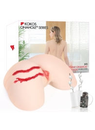 Мастурбатор-полуторс с двойным слоем материала и вибрацией Jenny Onahole Real Hips - KOKOS - в Домодедово купить с доставкой