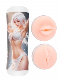 Двусторонний мастурбатор в колбе аниме - вагина и ротик - Tokyo Style - в Домодедово купить с доставкой
