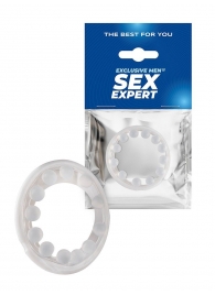 Эрекционное кольцо со стимулирующими шариками на поверхности - Sex Expert - в Домодедово купить с доставкой