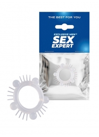 Эластичное эрекционное кольцо с шишечками и шипами - Sex Expert - в Домодедово купить с доставкой