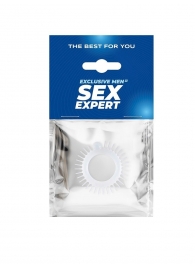 Эластичное эрекционное кольцо с шипиками и шариком - Sex Expert - в Домодедово купить с доставкой