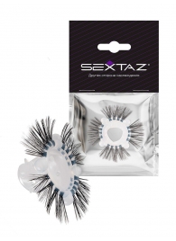 Эластичное эрекционное кольцо с черными «ресничками» - Sextaz - в Домодедово купить с доставкой