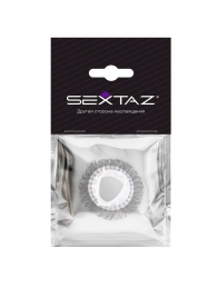 Эластичное эрекционное кольцо с длинными черными «ресничками» - Sextaz - в Домодедово купить с доставкой