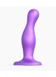 Фиолетовая насадка Strap-On-Me Dildo Plug Curvy size M - Strap-on-me - купить с доставкой в Домодедово