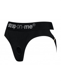 Черные трусики для насадок Heroine Lingerie Harness - size XL - Strap-on-me - купить с доставкой в Домодедово