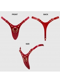 Красный пояс для фиксации насадок Strap-On-Me Leatherette Harness Fabulous - Strap-on-me - купить с доставкой в Домодедово