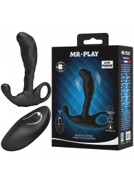 Черный изогнутый массажёр простаты с вибрацией и пультом ДУ - Baile - в Домодедово купить с доставкой