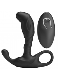 Черный изогнутый массажёр простаты с вибрацией и пультом ДУ - Baile - в Домодедово купить с доставкой