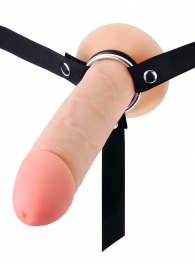 Мужской полый страпон на регулируемых ремешках - 22 см. - Sex Expert - купить с доставкой в Домодедово