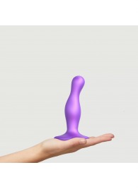 Фиолетовая насадка Strap-On-Me Dildo Plug Curvy size S - Strap-on-me - купить с доставкой в Домодедово