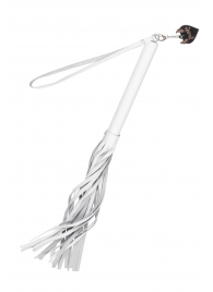 Белая кожаная плеть - 50 см. - Pecado - купить с доставкой в Домодедово