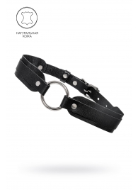 Черный кожаный чокер-ошейник со скруглёнными углами - Pecado - купить с доставкой в Домодедово