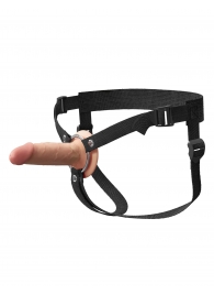 Телесный пустотелый фаллопротез 5’’ Hollow Silicone Strap-On - 14 см. - Pipedream - купить с доставкой в Домодедово