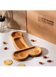 Деревянное блюдо для подачи в форме члена (25 х 16,5 х 1,7 см) - Сима-Ленд - купить с доставкой в Домодедово