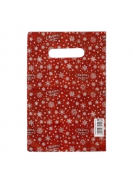 Красный подарочный новогодний пакет с вырубной ручкой (20х30 см) - Сима-Ленд - купить с доставкой в Домодедово