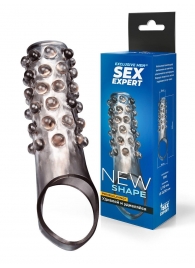 Дымчатая насадка на пенис с выпуклостями - 11 см. - Sex Expert - в Домодедово купить с доставкой