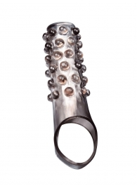 Дымчатая насадка на пенис с выпуклостями - 11 см. - Sex Expert - в Домодедово купить с доставкой