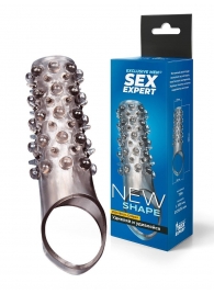 Дымчатая насадка на пенис с шипами и выпуклостями - 12 см. - Sex Expert - в Домодедово купить с доставкой