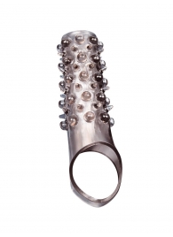 Дымчатая насадка на пенис с шипами и выпуклостями - 12 см. - Sex Expert - в Домодедово купить с доставкой