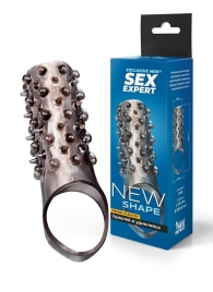 Дымчатая насадка на пенис с шипами и выпуклостями - 12,5 см. - Sex Expert - в Домодедово купить с доставкой
