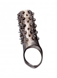 Дымчатая насадка на пенис с шипами и выпуклостями - 12,5 см. - Sex Expert - в Домодедово купить с доставкой