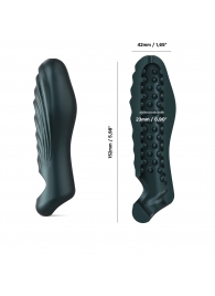 Серая силиконовая насадка на пенис с подхватом Manwan Ryzer - Manwan - в Домодедово купить с доставкой