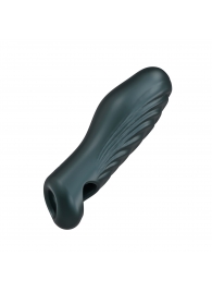 Серая силиконовая насадка на пенис с подхватом Manwan Ryzer - Manwan - в Домодедово купить с доставкой