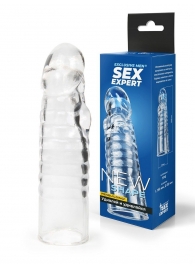Прозрачная закрытая насадка на член - 15 см. - Sex Expert - в Домодедово купить с доставкой
