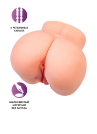 Реалистичный мастурбатор в форме попки с двумя любовными входами - No Name - в Домодедово купить с доставкой