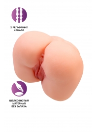 Реалистичный мастурбатор-попка с 2 любовными входами - No Name - в Домодедово купить с доставкой