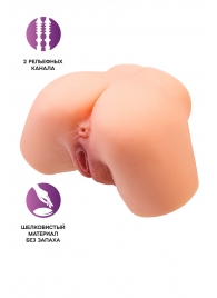Телесный реалистичный мастурбатор-полуторс с 2 любовными входами - No Name - в Домодедово купить с доставкой