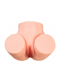 Телесный мастурбатор в форме попки с 2 любовными входами - No Name - в Домодедово купить с доставкой