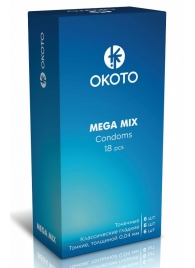 Презервативы OKOTO Mega Mix - 18 шт. - Sitabella - купить с доставкой в Домодедово
