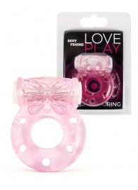 Розовое эрекционное виброкольцо с бабочкой - 1137 - в Домодедово купить с доставкой