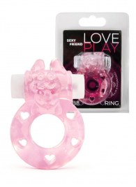 Розовое эрекционное виброкольцо в форме зайчика - 1137 - в Домодедово купить с доставкой